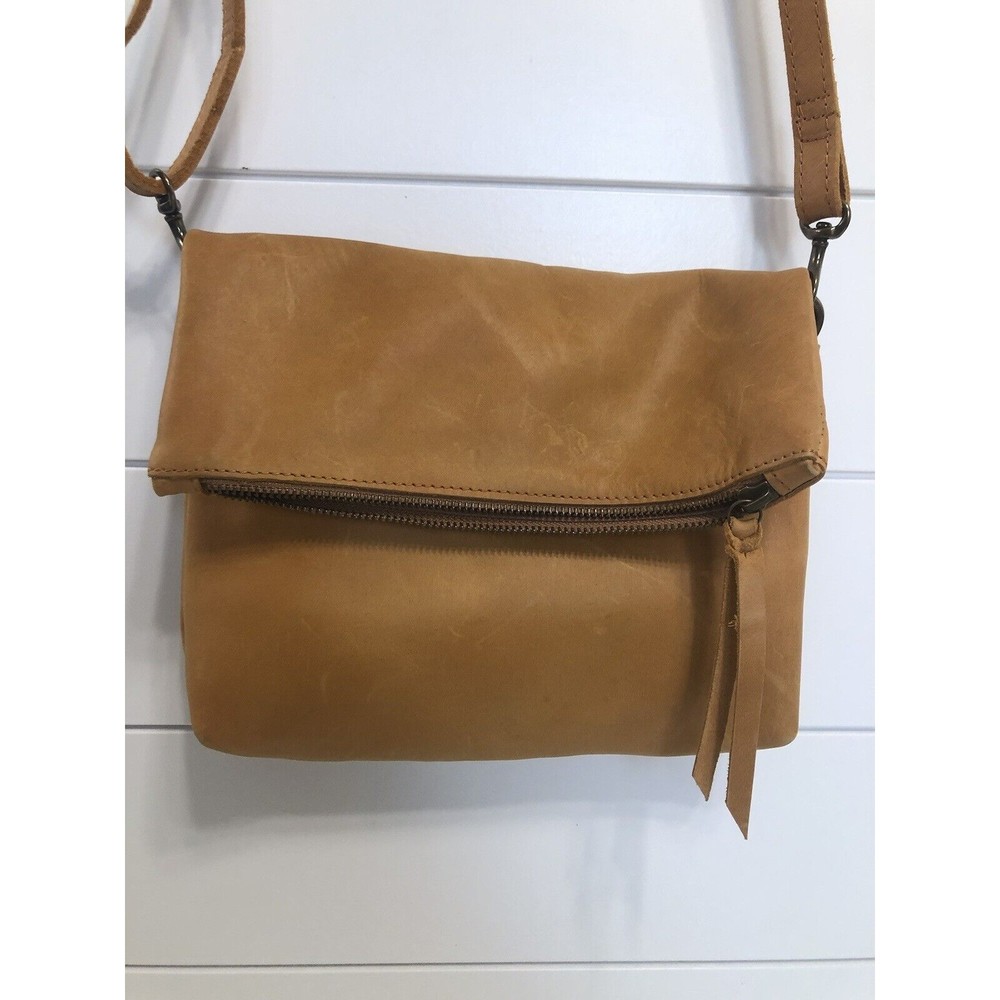 ABLE Women's Emnet Fold Over Leather Crossbody Purse Bag Handmade Medium